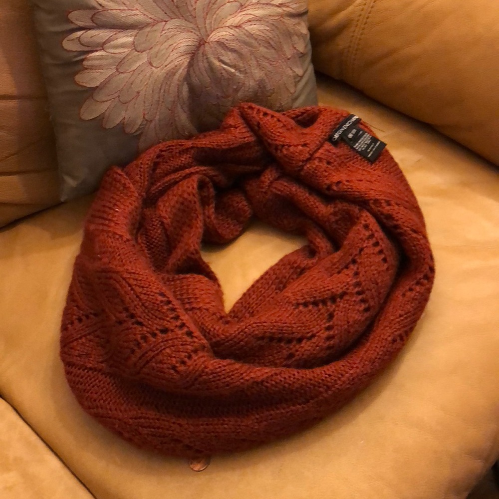 Scarf, lovely soft rust color infinity neck wear.